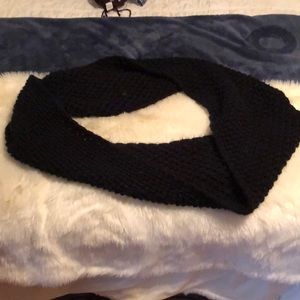 Black knit infinity scarf